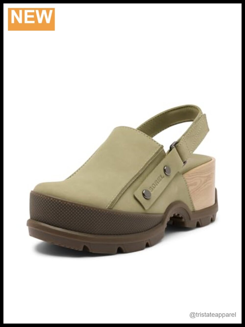 Sorel Roam'n Clog Full Grain Leather Platform Clog Adjustable